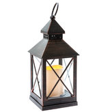 Lucerna s LED světlem na baterie - černá 10 cm