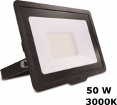 LED Venkovní reflektor L/06015 černý 50W 4250lm 3000K IP65 IK06