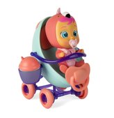 CRY BABIES Magické slzy miminko s kočárkem 16cm plast s doplňky v krabici 25x17x14cm