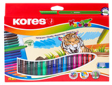 Dětské fixy KORELLO - silný hrot, 20 barev