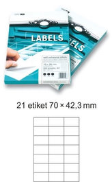 Etikety EUROLABELS - 21 etiket na A4 (100 ks), 140g