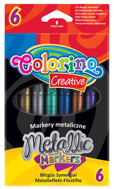Metalické popisovače 6 barev