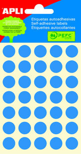 Samolepicí etikety O 13 mm - modré