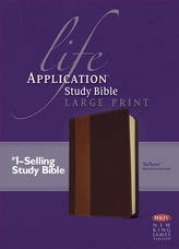 NKJV Life Application Study Bible Large Print, Brown/Tan