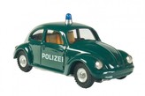Auto VW brouk policie kov 11cm tmavě zelené v krabičce Kovap
