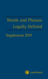 Words and Phrases Legally Defined 2019 Supplement