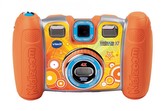 Kidizoom Twist Plus X7 Vtech fotoaparát s funkcemi oranžový plast 15cm na baterie v krabičce 21x29cm