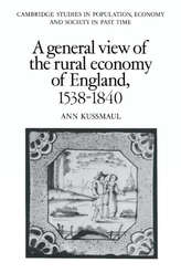 A General View of the Rural Economy of England, 1538-1840