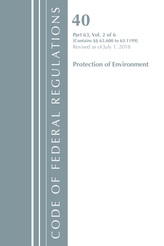  Code of Federal Regulations, Title 40 Protection of the Environment 63.600-63.1199, Revised as of July 1, 2018