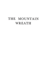 The Mountain Wreath of P.P. Nyegosh