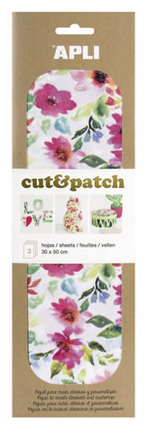 APLI Cut&Patch papír 30 x 50 cm - Květiny 3 ks