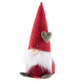 Textilní skřítek - červeno šedý