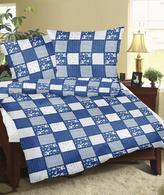 Povlečení bavlněné - patchwork modrý - 140x200, 70x90