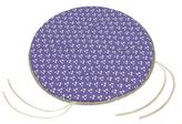 Sedák Adéla kulatý hladký - kytička na fialové - průměr 40 cm
