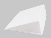 Klínový podhlavník - Froté, bílá - 80x50x20 cm