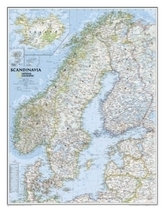 National Geographic Map Scandinavia, Planokarte