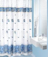 Koupelnové závěsy - modré mušle - 180x200 cm
