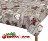 Ubrus  VÁNOCE - vánoční perníčky - 70x70 cm