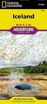 National Geographic Adventure Travel Map Iceland