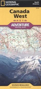 National Geographic Adventure Travel Map Canada West