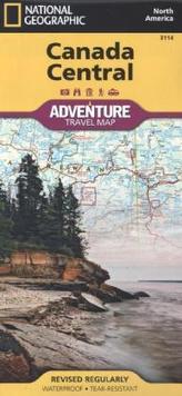 National Geographic Adventure Travel Map Canada Central