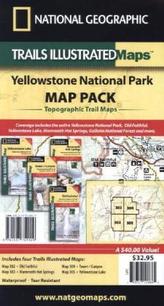 National Geographic Trails Illustrated Map Yellowstone National Park Map Pack, 4 maps