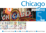 Chicago PopOut Map, 5 maps