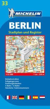 Michelin Karte Berlin, Stadtplan und Register