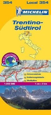 Michelin Karte Trentino-Südtirol. Trentino-Alto Adige
