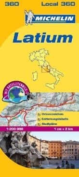 Michelin Karte Latium. Lazio