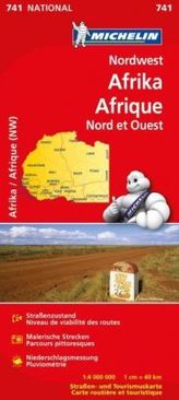Michelin Karte Nordwest-Afrika. Afrique Nord et Ouest