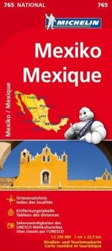 Michelin Karte Mexiko. Mexique