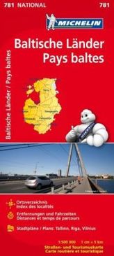 Michelin Karte Baltische Länder (Estland, Lettland und Litauen). Pays baltes