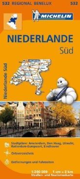 Michelin Karte Niederlande Süd. Zuid-Nederland. Pays-Bas Sud