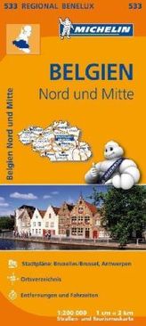 Michelin Karte Belgien Nord und Mitte. Noord- en Midden-Belgie. Belgique Nord et Centre
