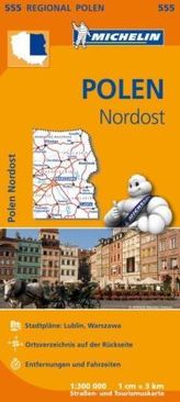 Michelin Karte Polen Nordost. Pologne, Nord-Est