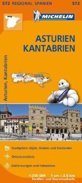 Michelin Karte Asturien, Kantabrien. Asturias, Cantabria