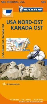 Michelin Karte USA Nord-Ost, Kanada Ost. Northeastern USA, Eastern Canada