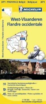 Michelin Karte West-Vlaanderen. Flandre occidentale