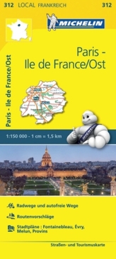 Michelin Karte Paris, Ile-de-France/Ost. Essonne, Paris, Seine-et-Marne
