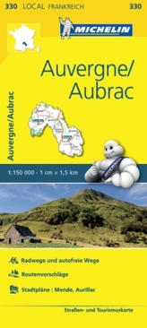 Michelin Karte Auvergne, Aubrac