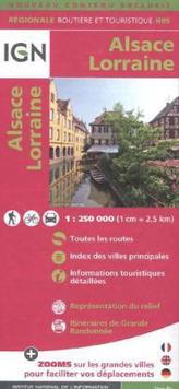 IGN Karte, Nationale Routière (et Touristique) Alsace - Lorraine