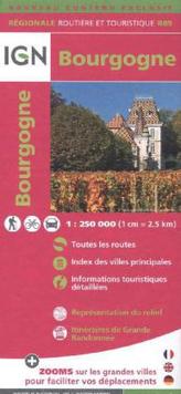 IGN Karte, Régionale Routière et Touristique Bourgogne