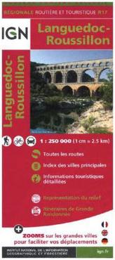 IGN Karte, Nationale Routière (et Touristique) Languedoc - Roussillon