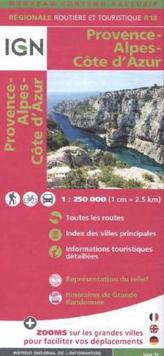 IGN Karte, Régionale Routière (et Touristique) Provence, Alpes, Côtes d'Azur