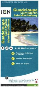 IGN Karte, Découverte de l'outre-mer Guadeloupe, Saint-Martin, Saint-Barthélemy