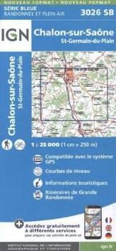 IGN Karte, Serie, Bleue Top 25 Chalon-sur-Saône