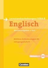Lernstandserhebungen / VERA 8 Englisch, Mittlere Anforderungen (B), m. Audio-CD