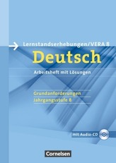 Lernstandserhebungen / VERA 8 Deutsch, Grundanforderungen, m. Audio-CD