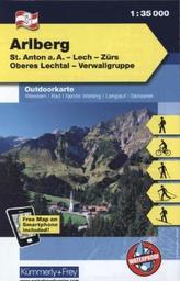 Kümmerly & Frey Outdoorkarte Österreich - Arlberg